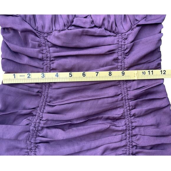 ASTR The Label Mardi Long Sleeve Ruched Mini Dress in Eggplant Purple - Small - Picture 9 of 15